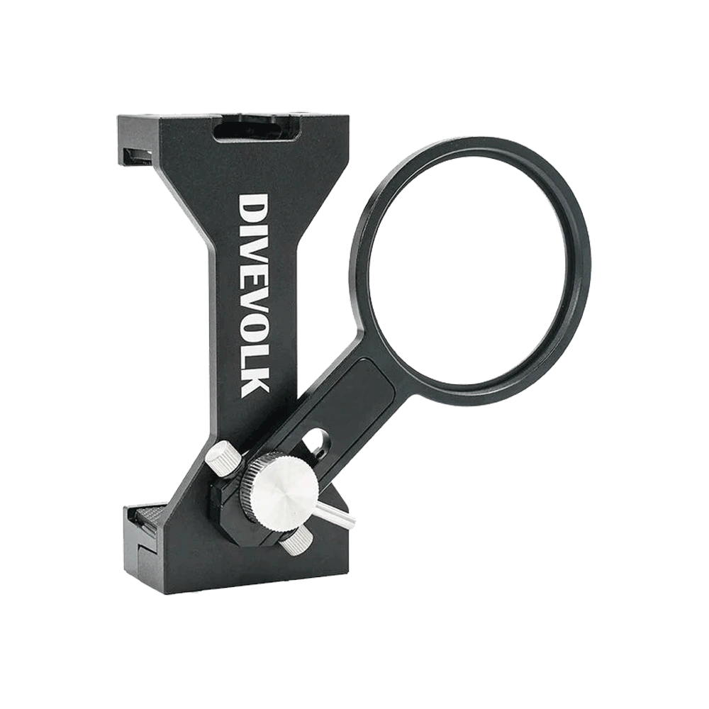 Divevolk Klammer M67 Linsenhalter - Clamp mit 67mm Lens Adapter