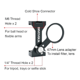Divevolk Klammer M67 Linsenhalter - Clamp mit 67mm Lens Adapter