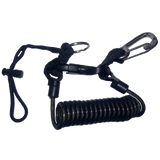 Spiralkabel mit Edelstahl Karabiner