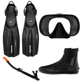 TSM Diving Flossen + Maske + Schnorchel + Boots